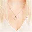 Heart pendant sterling silver rose gold plated