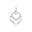 Heart pendant sterling silver zirconia
