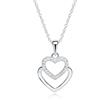 Heart pendant sterling silver zirconia