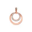 Circle pendant sterling silver rose gold zirconia