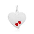 Pendant hearts in sterling sterling silver engravable