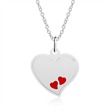 Pendant hearts in sterling sterling silver engravable