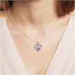 Necklace hearts in sterling sterling silver engravable