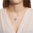 Engravable necklace heart of sterling silver