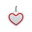 Necklace with heart pendant engravable from sterling silver