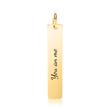 Gold plated sterling sterling silver pendant engravable