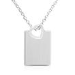 Sterling silver necklace with heart pendant engravable