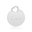 Sterling silver necklace with engravable heart