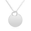 Round pendant made of sterling silver with engravable heart