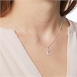 Ketting met letterhanger c in 925 zilver