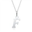 Letter pendant F made of sterling silver