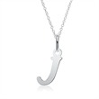 Pendant made of sterling silver letter J