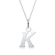 Character necklace K made of sterling silver