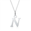 925 sterling zilveren letter n hanger ketting