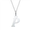 Character necklace P made of sterling silver