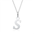 Sterling sterling silver pendant letter S