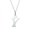 Sterling silver chain letter Y