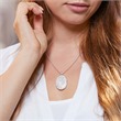 Necklace With Locket Engravable In Sterling Silver