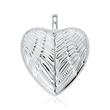 Relicario corazón alas de ángel de plata 925 grabable