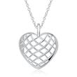 Medaillon ketting hart in 925 sterling zilver