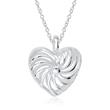 Ketting met medaillon hart in sterling zilver