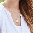 Necklace with heart locket in sterling silver