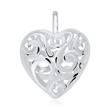 Heart-shaped locket in sterling silver