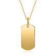 Necklace in gold-plated sterling silver, engravable
