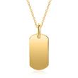 Pendant in gold-plated sterling silver, engravable