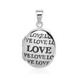 Ketting en medaillon love in sterling zilver graveerbaar