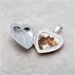 Heart locket footprints in 925 silver