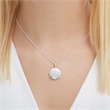 Necklace with engraved locket in 925 sterling silver