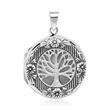925 silver locket chain tree of life owl engravable