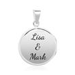 Floral locket in sterling silver engravable