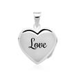 Sterling silver heart locket engravable with flowers