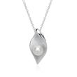 Necklace in sterling silver with pearl