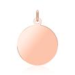 Necklace and engraving pendant sterling silver rose gold plated