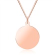 Pendant in rose gold-plated sterling silver engravable