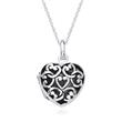 Relicario de plata 925 grabable corazones