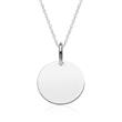 Circle Pendant In Sterling Silver, Engravable