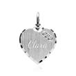 Engravable Sterling Silver Heart Chain With Zirconia