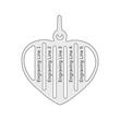 Engravable Heart Pendant In 925 Sterling Silver