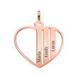 Heart-Shaped Necklace In Rose Gold-Plated 925 Silver, Engravable