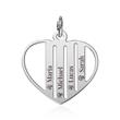 Engravable heart pendant made of 925 silver
