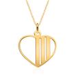 Engravable Heart Chain In Gold-Plated Sterling Silver