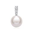 Sterling Silver Pendant With Pearl And Zirconia