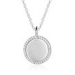 Engraving necklace for ladies in 925 silver with zirconia