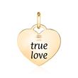 Engraving pendant heart in gold-plated sterling silver