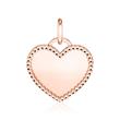 Cadena corazón de plata 925 chapada en oro rosa