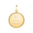 Round Pendant In Gold-Plated Sterling Silver